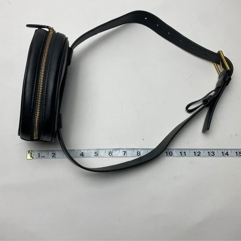 ARITZIA Auxiliary Leather Belt Bag Fanny Hip Pack Black - Picture 12 of 13